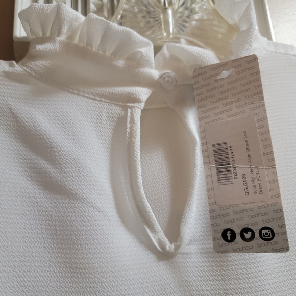 NWT Boho High Neck Wide Sleeve Shift Dress - Picture 6 of 8